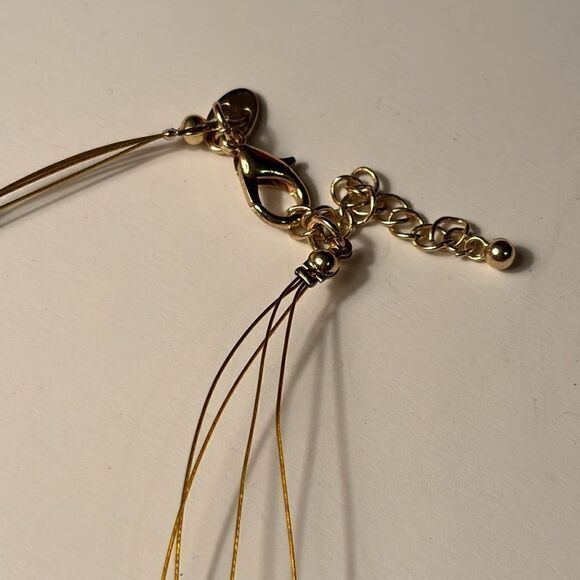 Charming Charlie gold toned Multistrand beaded necklace - Picture 3 of 4